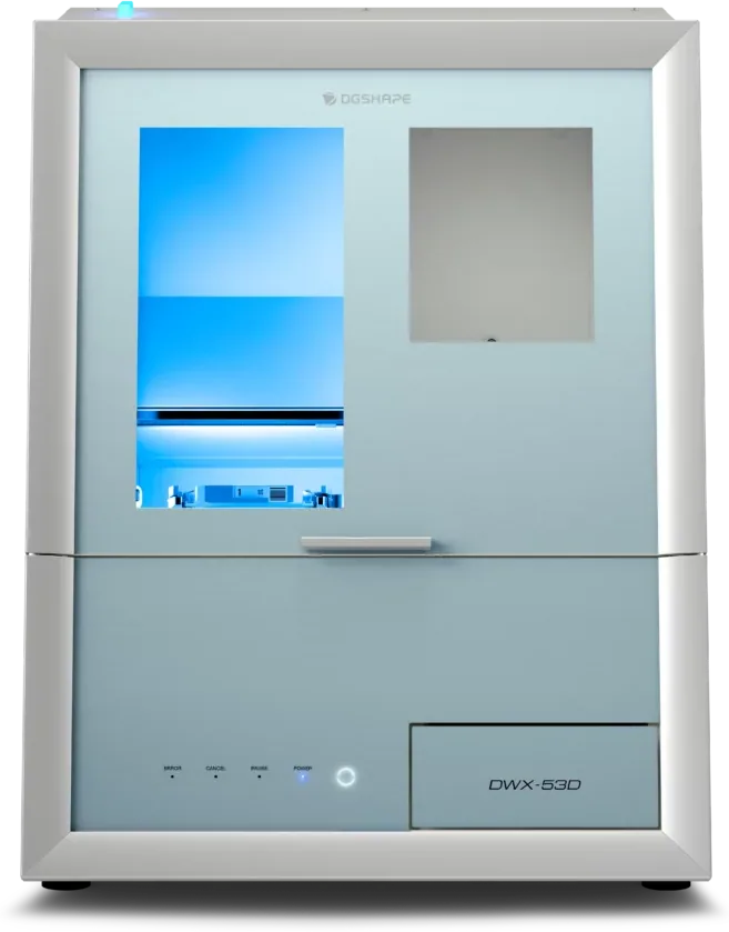DGSHAPE DWX-53D, 5-osna dentalna glodalica za suvo glodanje, pogled sprijeda